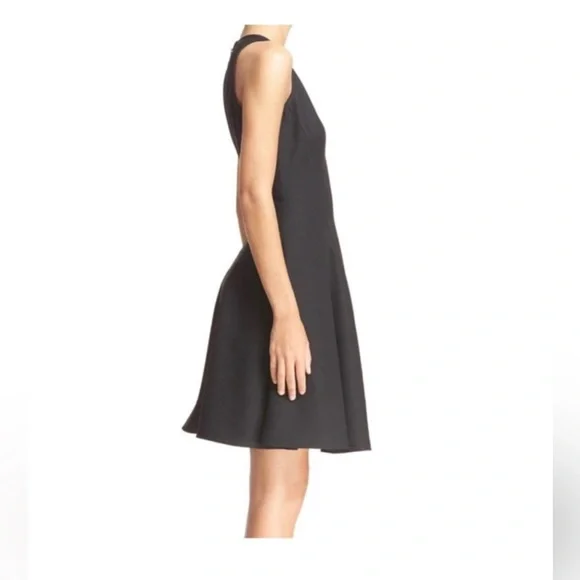 Kate Spade New York Vintage Fit-N-Flare Sleeveless Bow at V Neck Black Dress - Picture 3 of 13